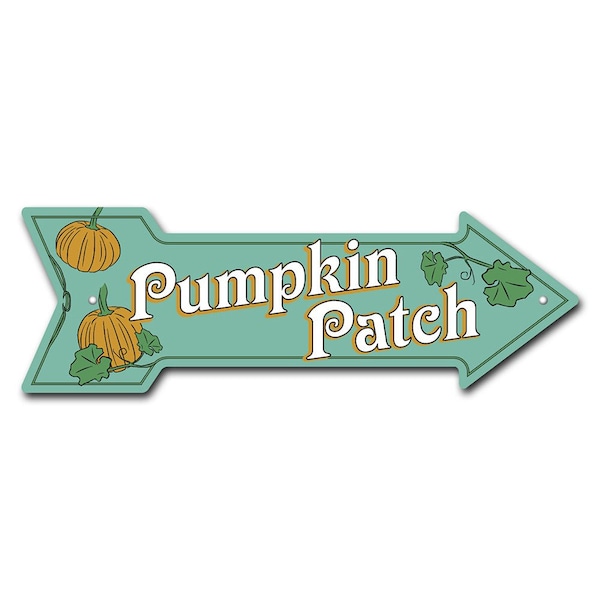 Pumpkin Patch Arrow Sign Funny Home Decor 36in Wide